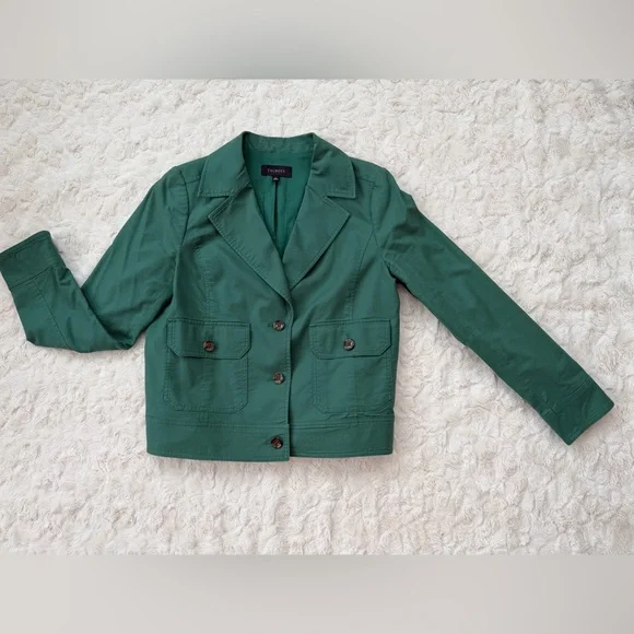 Talbots Green Cropped Blazer - Picture 2 of 6